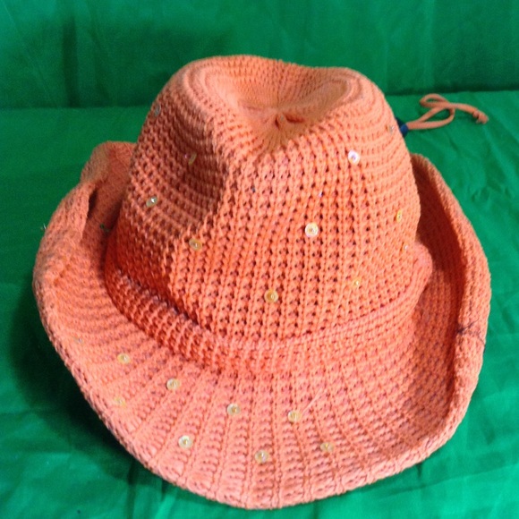 Country Girl Orange Cowboy Hat Something Special - Picture 2 of 8